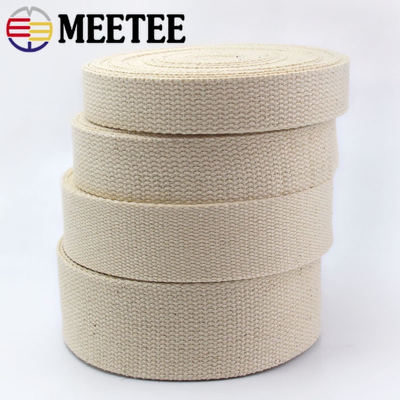 5Meters 25-50mm Cotton Webbing Tape Bag Straps Bag Handle Belt Thick ...