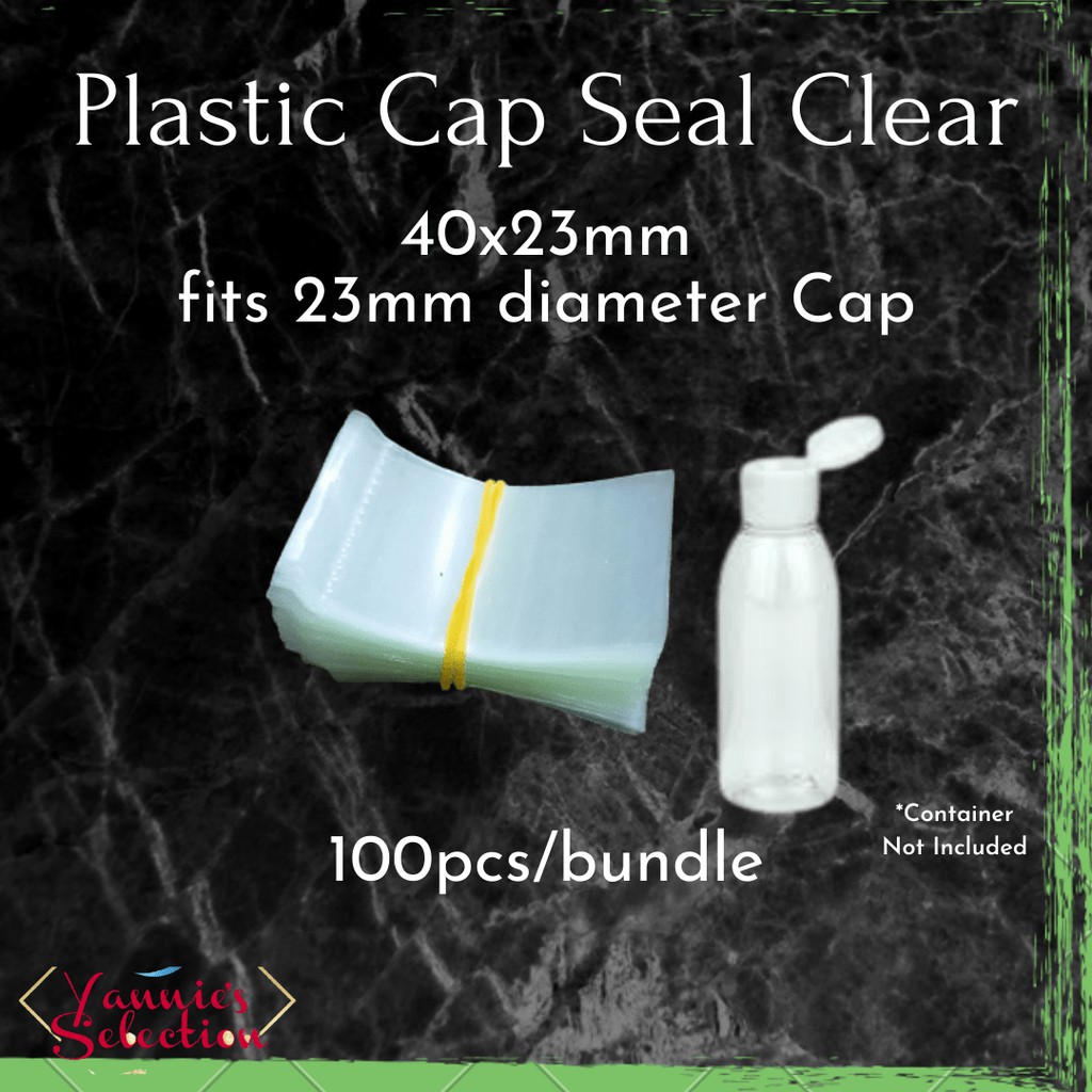 Shrinkable Plastic Cap Seal Clear Sold by 100pcs per bundle Shopee