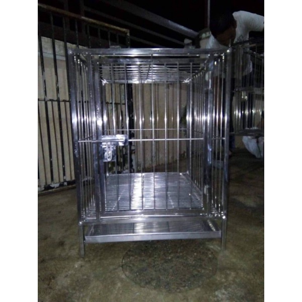 stainless dog cage 23"x18"x24" | Shopee Philippines