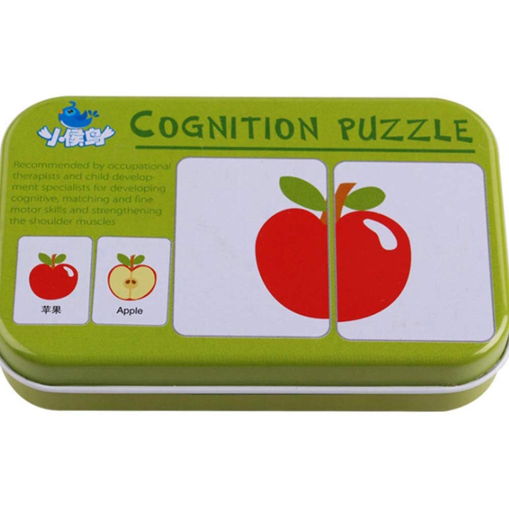 Cartoon Puzzle Card, Flash Cards 32Pcs/Box Baby Learning Tool Baby