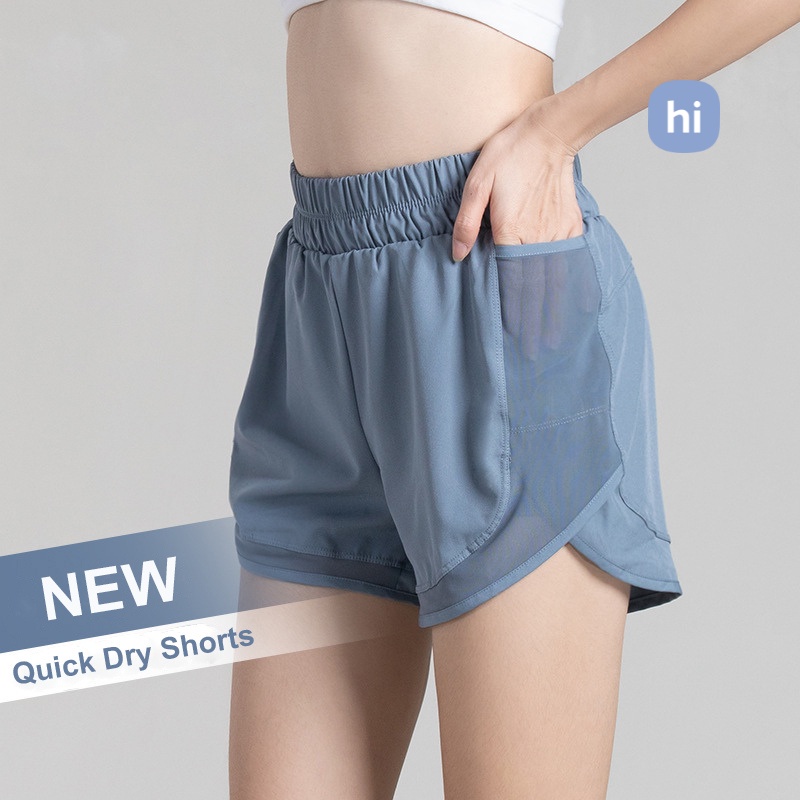HI ACTIVE ESSENTIALS Women Fitness Gym Shorts with Pockets and Inner Lining Sweat Wicking for Workout Running Shopee Philippines