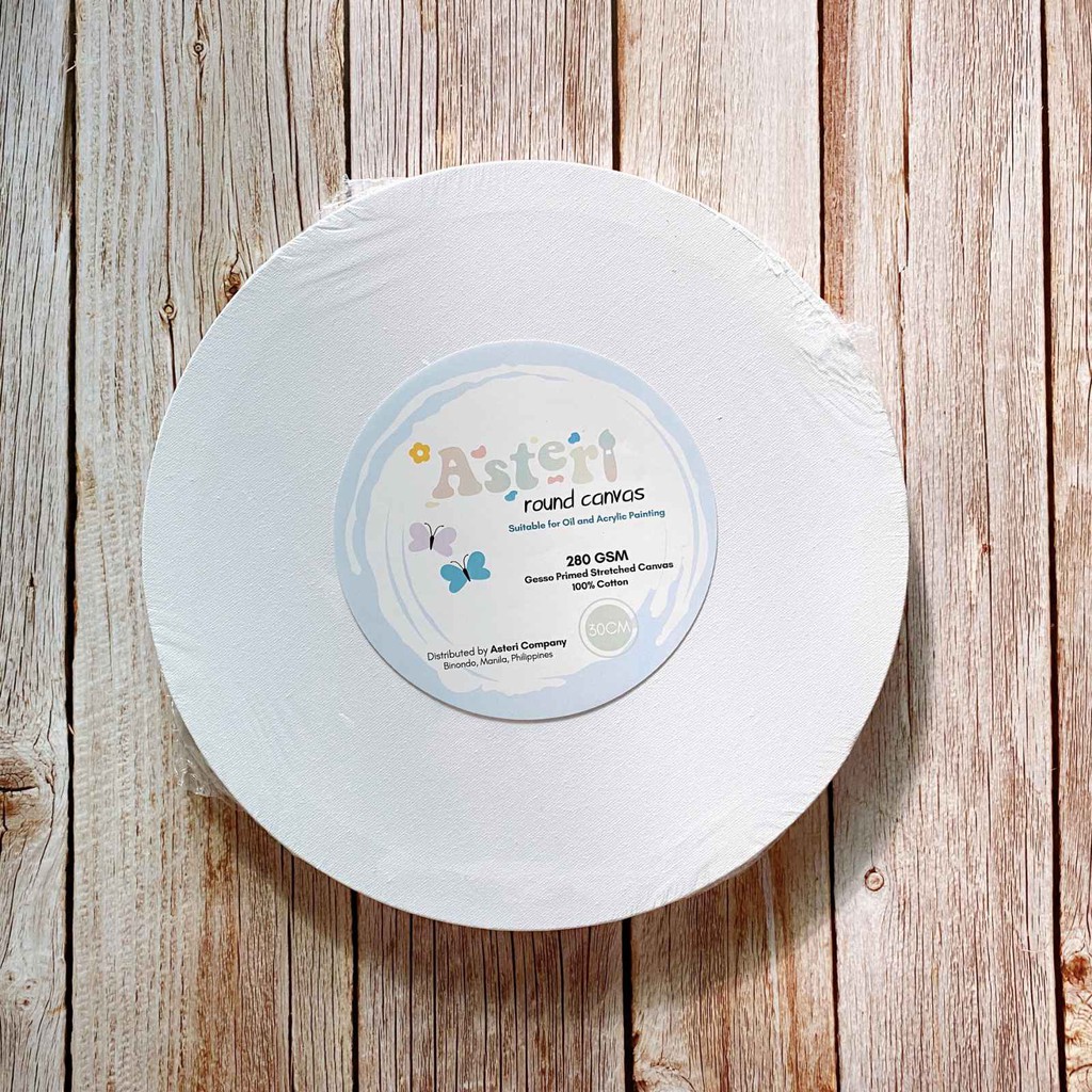 Asteri 280GSM Gesso Primed Round Canvas [20cm/30cm/40cm] | Shopee ...