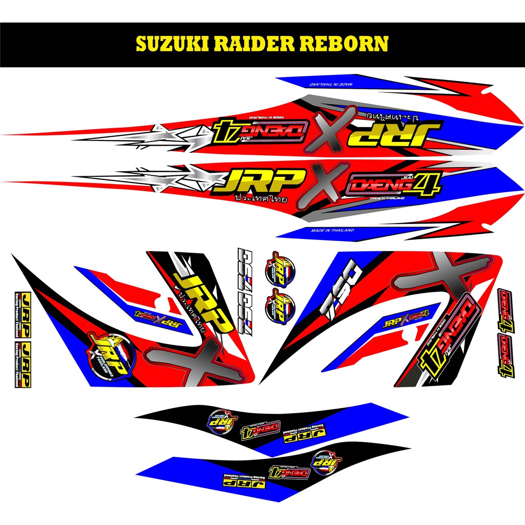 JRP X DAENG 4 Suzuki Raider Reborn Motorcycle Decals | Shopee Philippines