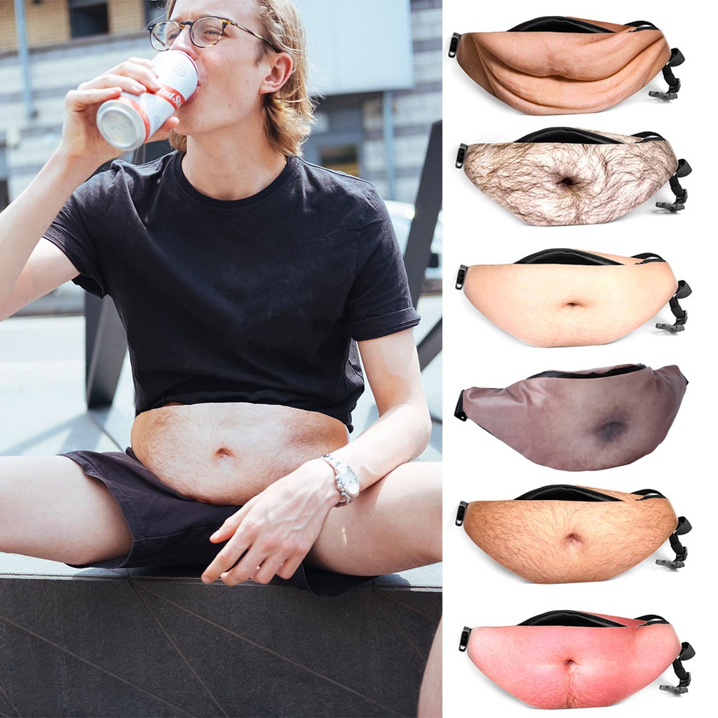 BST Men Dad Bag Waist Bags Beer Fat Hairy Belly Fanny Pack