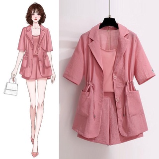  Sexy 2 Piece Outfits for Women Long Sleeve Solid Blazer with  Pants Casual Elegant Business Suit Sets Club Outfits Summer Version Rosy S  : Clothing, Shoes & Jewelry