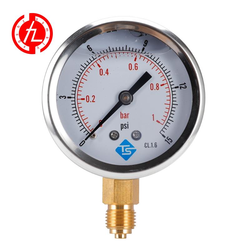 TS Low Pressure Pressure Gauge 0-1Bar 0- 15PSI 1/4 inch 68mm Dial ...