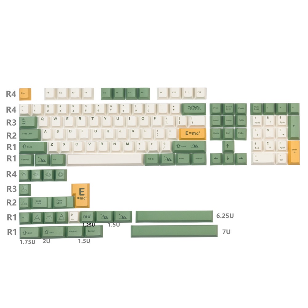 GMK Replica Keycap, Complete Set of PBT Keycaps Cherry Profile DYE-SUB ...