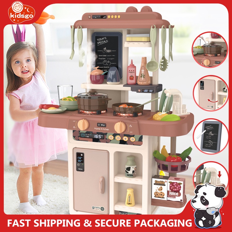 Kidsgo Children Kitchen Toys Play Set With Light Sound Effects And ...