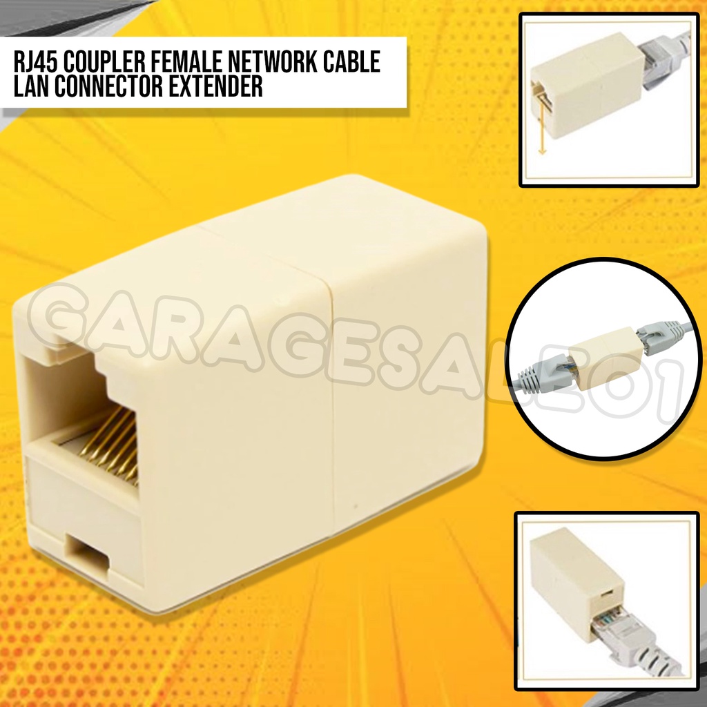 GS RJ45 Ethernet Coupler – LAN Patch Cable Extender for Network, PC ...
