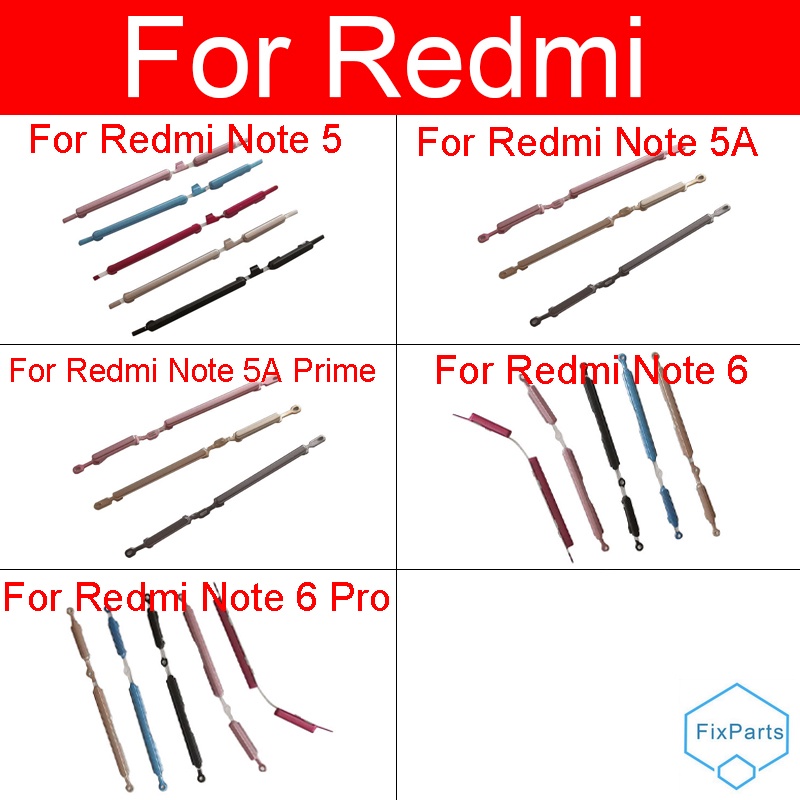On Off Power Button + Volume Key For Xiaomi Redmi Note 6 Pro Note 5 5A ...