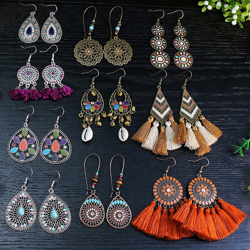 Bohemian earrings deals