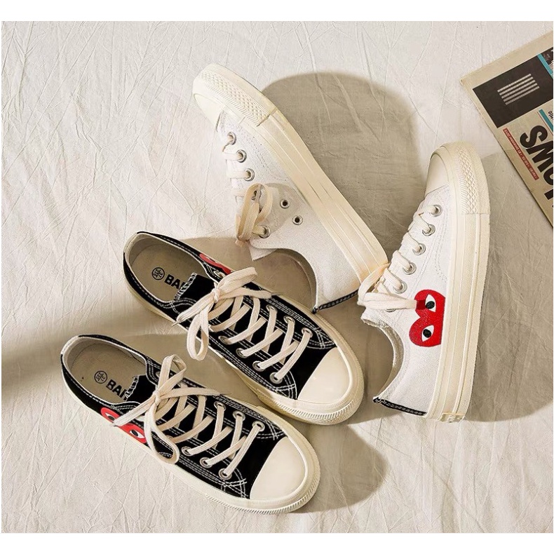 3 Colors CDG Play x C0onverseˉ 1970s Joint Rei Kawakubo Red Heart low ...