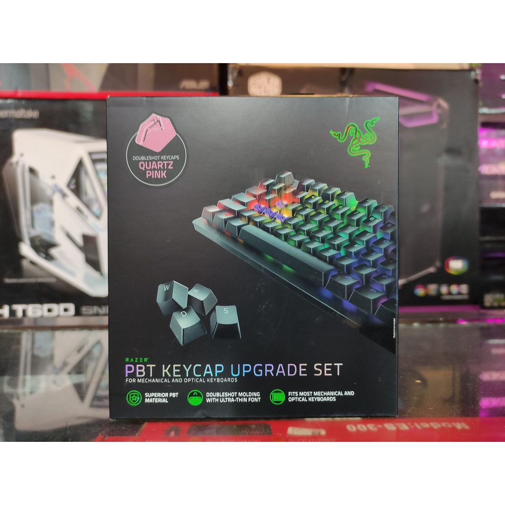 Razer PBT Keycap Upgrade Set - Backlight Compatible (Superior PBT Gloss Resistant Material, Doubleshot Molding with Ultra-Thin Font) Quartz