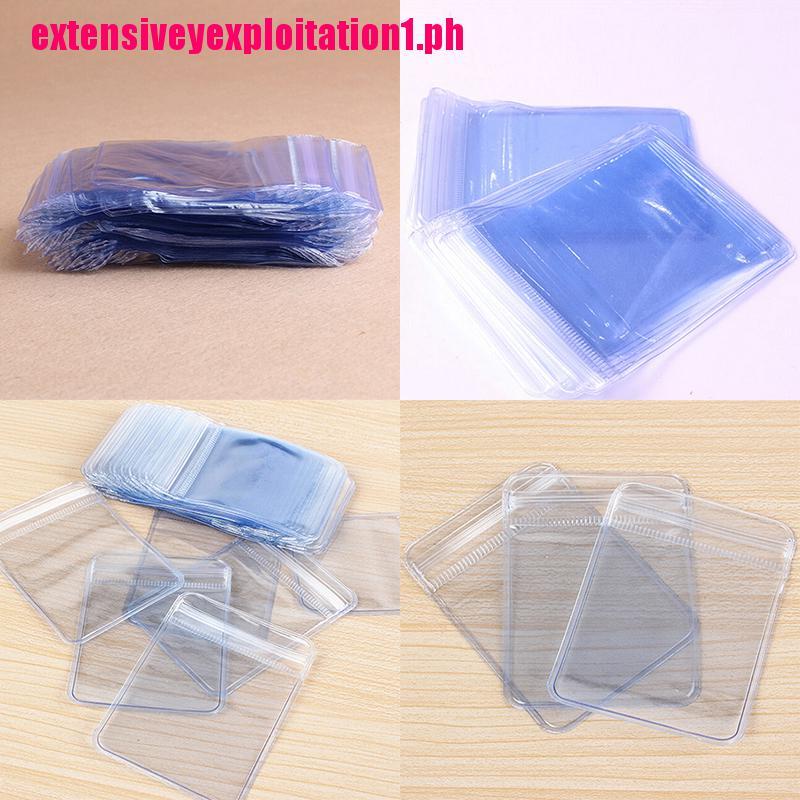 【epph11】100Pcs Clear PVC Plastic Coin Bag Case Wallets Storage ...
