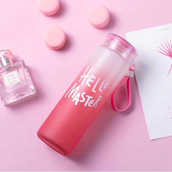 Hello Master Portable Frosted Glass Gradient Bottle Cup | Shopee ...