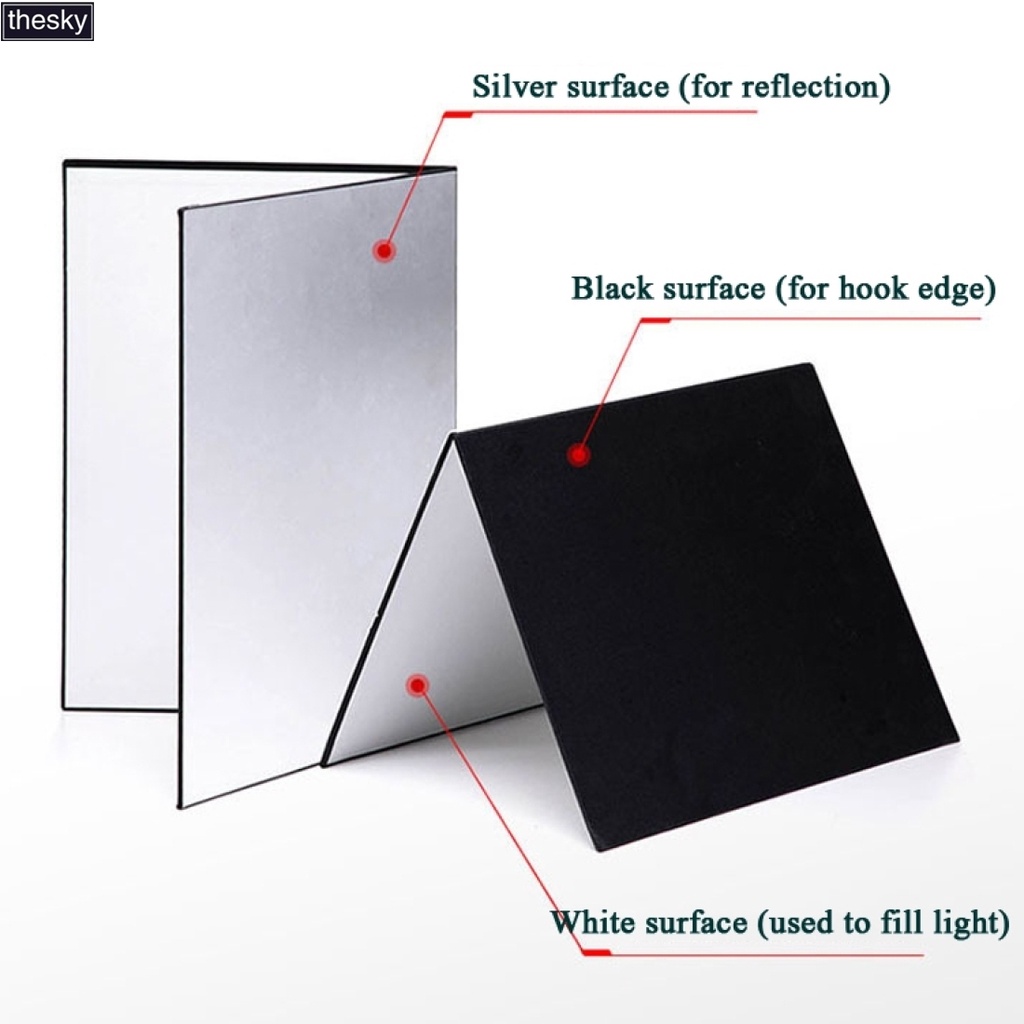 3 in 1 Photography Light Reflector Cardboard A4/A3 Light Diffuser Board ...
