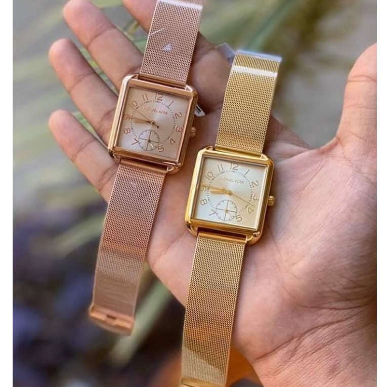 Michael Kors Sqaureface Mesh Strap Ladies Watches Shopee Philippines