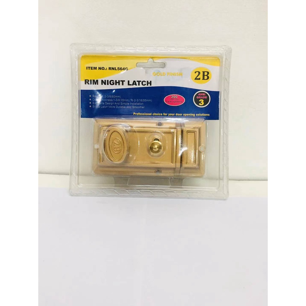 2B RIM NIGHT LATCH / BACKSET 2-3 /8 (60 MM ) | Shopee Philippines