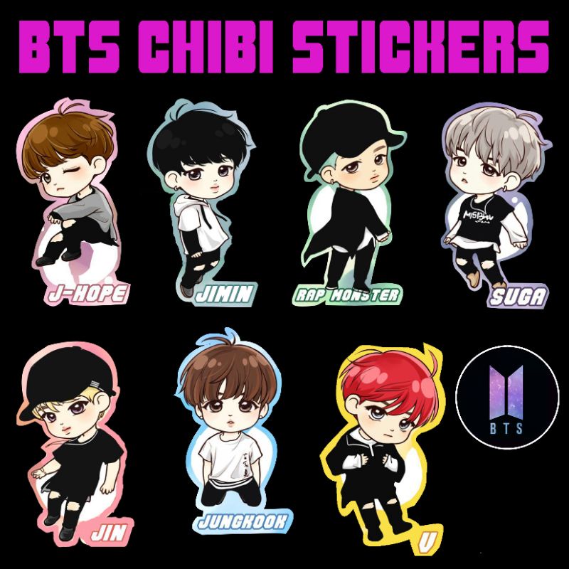 BTS Chibi Sticker Waterproof | Shopee Philippines