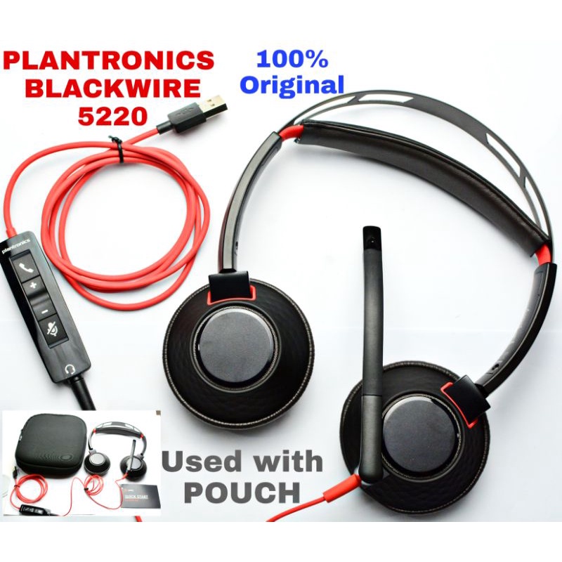 PLANTRONICS BLACKWIRE C5220 SLIGHTLY USED NOISE CANCELLING