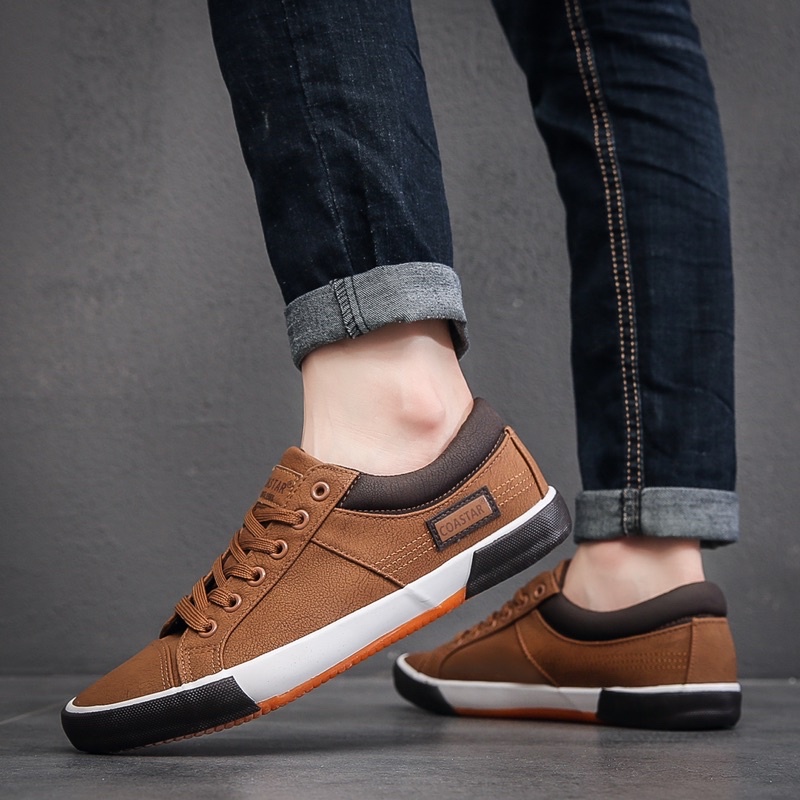 Coastar Men Casual Leather Shoes Sneaker Shoes For Man Vulcanized Sole Non Slip Breathable 872 Shopee Philippines