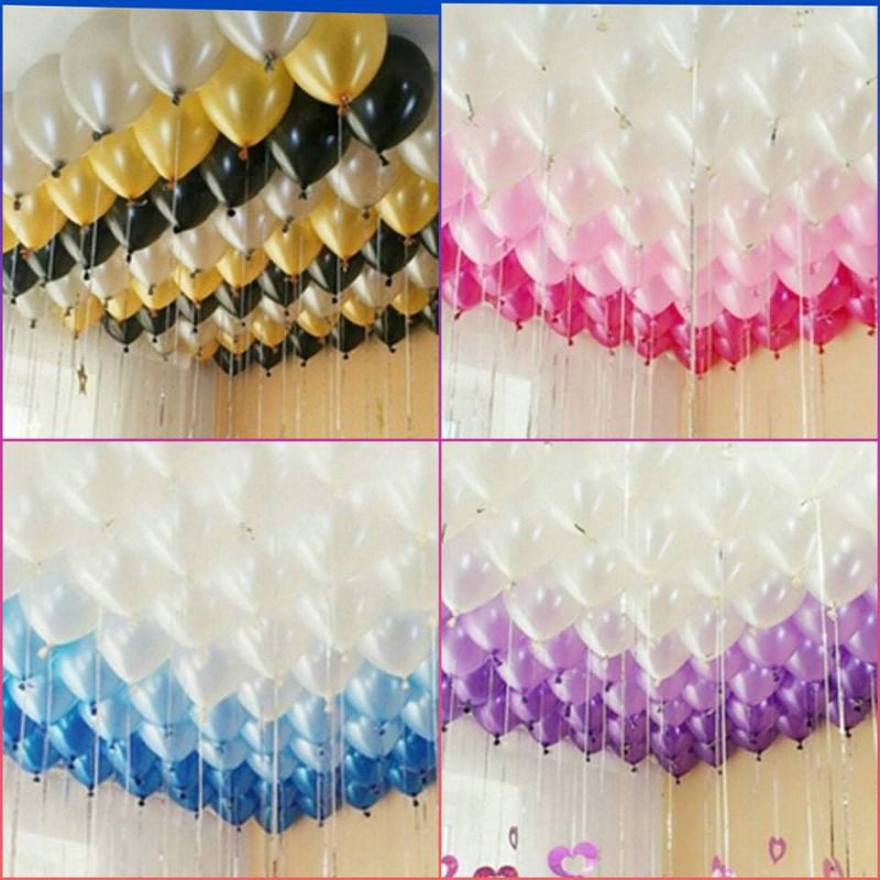 30pcs Latex Balloons Tri-Color per pack Metallic Balloons 12-inches ...