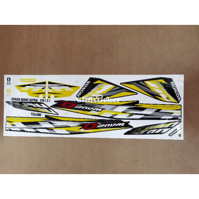 Honda Wave Alpha 110 CX (3) Body Sticker | Shopee Philippines