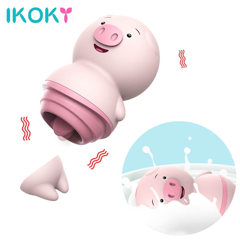 IKOKY Cute Pig Tongue Lick Women Vibrator Clitoris Vagina Massage Sex Toys  For Woman Female Masturb | Shopee Philippines