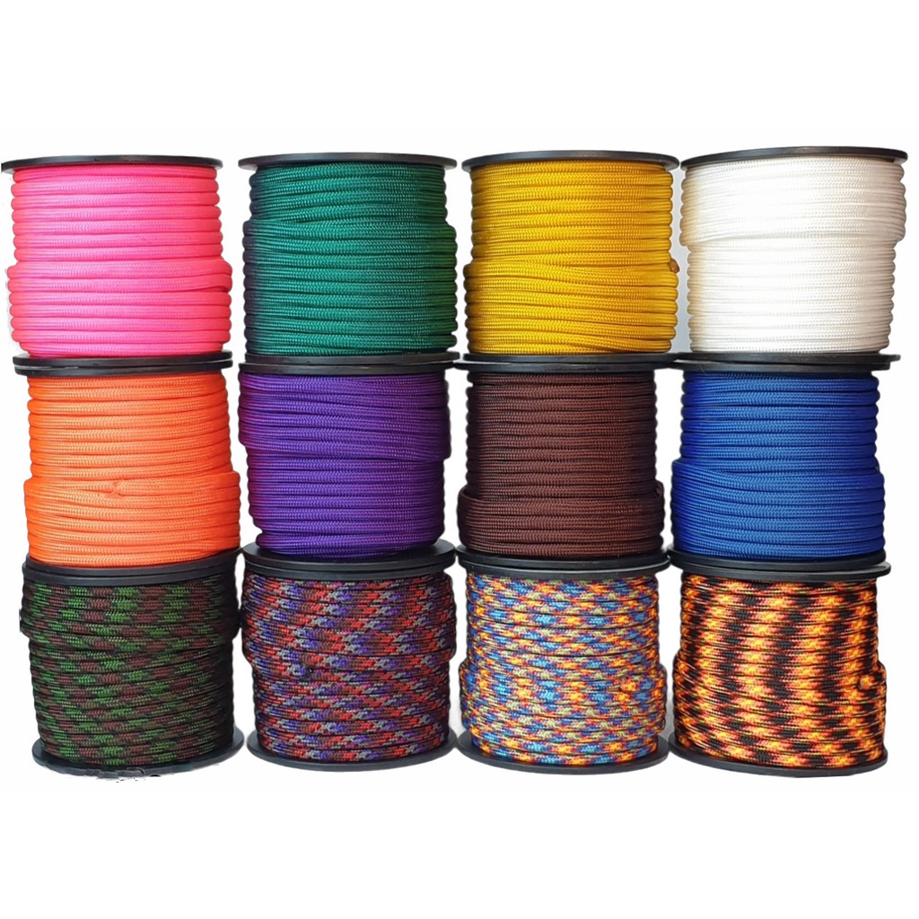 100 Feet - Type III 550 Nylon Paracord High Quality Strength Tested 7 ...