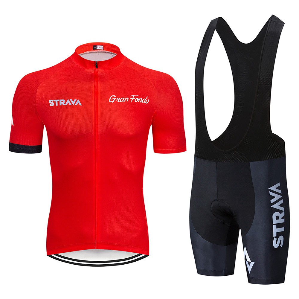 2020 New STRAVA Bike Jersey Short Set Red Dry Fast Breathable Cycling Jersey Set MTB Road Bike Clothing Dry Gel Padded Shopee Philippines