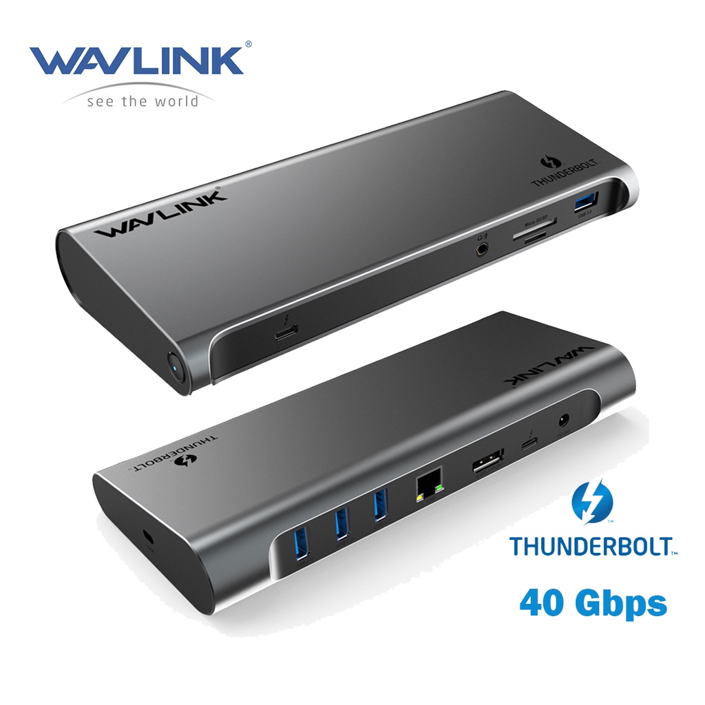 Wavlink thunderbolt 3 4 docking station with dual 4k display 100w power