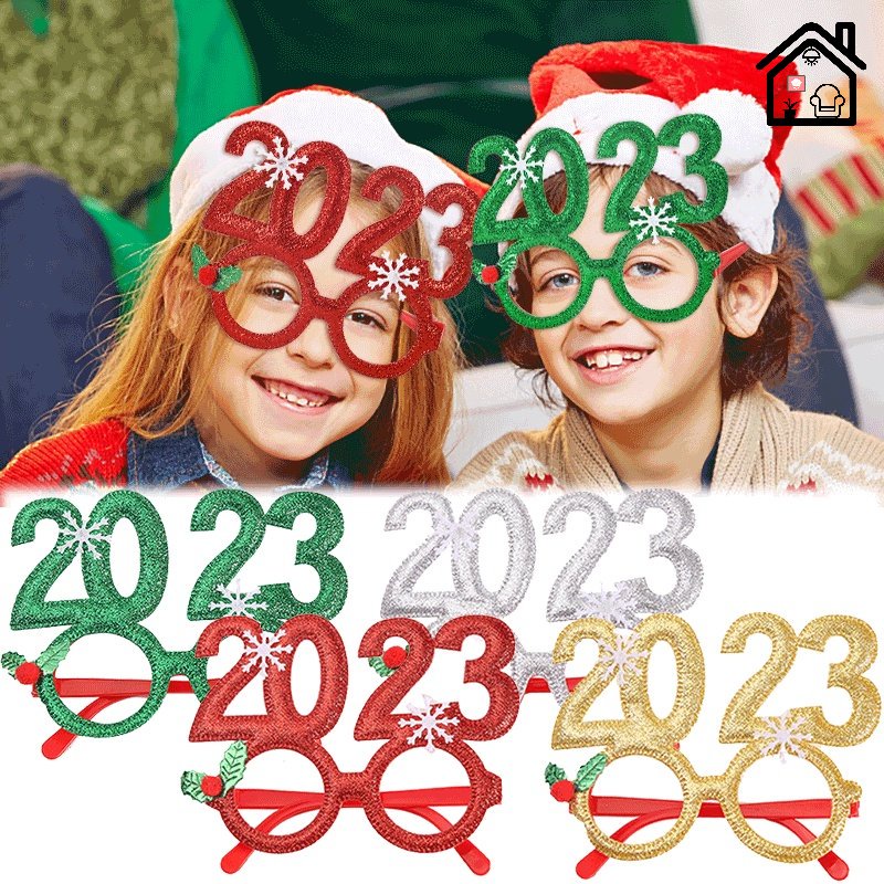 2023 New Year Christmas Glasses Frame / Christmas Decor Photo Booth ...