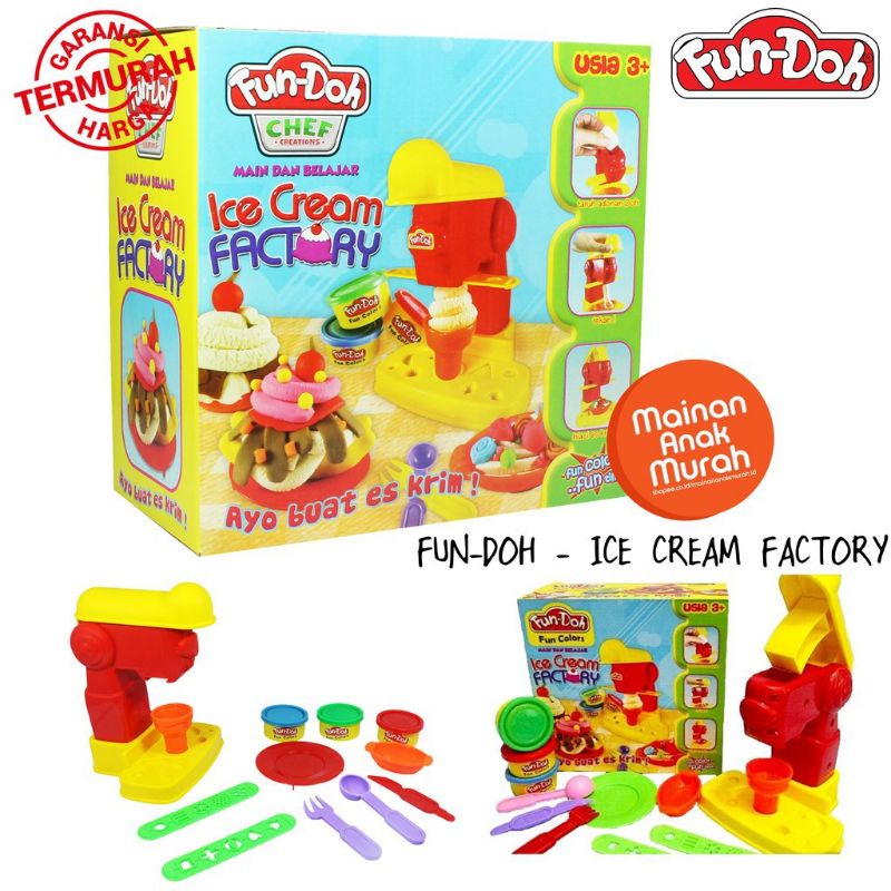Ice Cream Factory, Fun Doh Ice Cream, Play Doh Ice Cream | Shopee ...