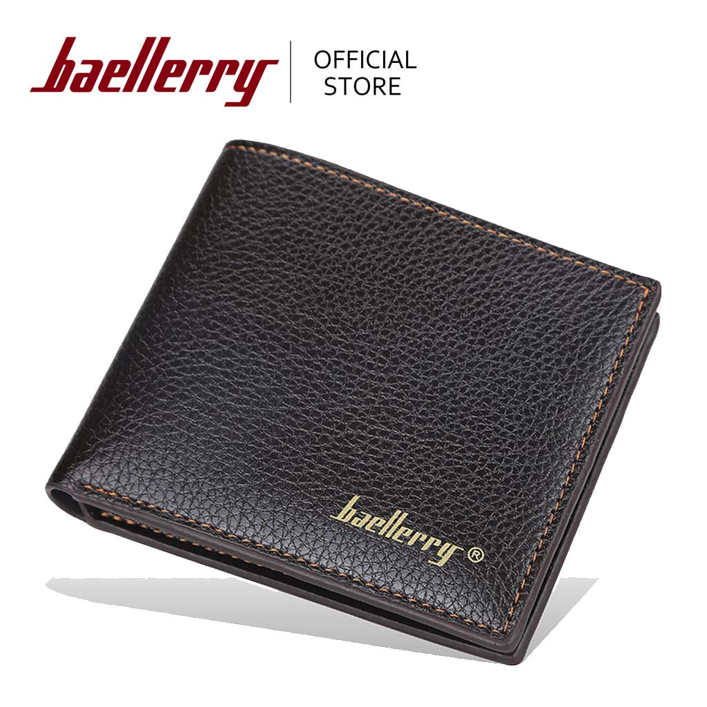 Baellerry Leather Solid Luxury Wallet Pu Leather Slim Bifold Short ...