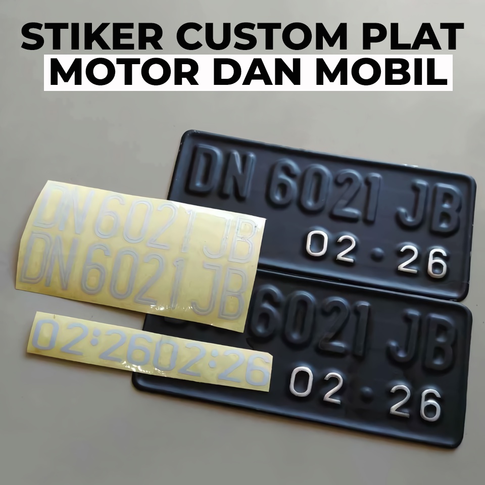Motorcycle And Car Number Plate CUTTING Stickers | Shopee Philippines