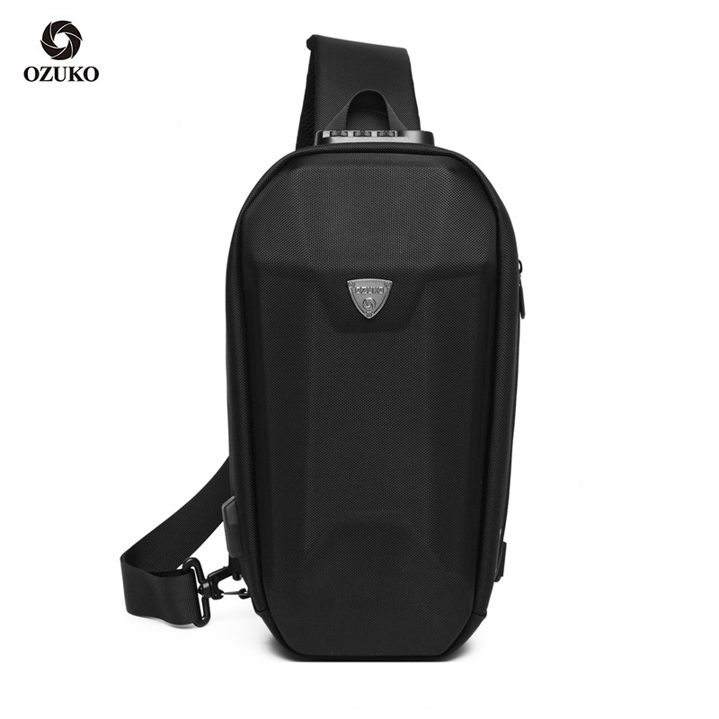 NEW OZUKO Men Anti theft Lock Sling Bag Fashion Chest Pack Waterproof USB Crossbody Bag Shopee Philippines