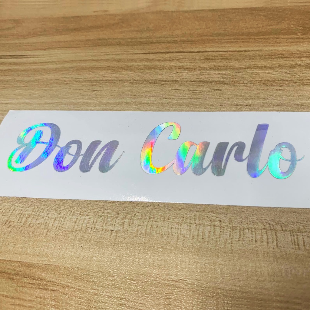 Holographic Sticker Custom Name Logo Decal Sticker Cutout | Shopee ...