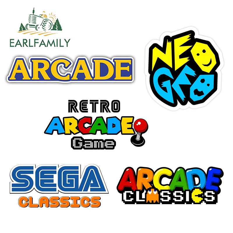EARLFAMILY 13cm x 6.3cm Retro Arcade Game Car Sticker Vinyl JDM ...