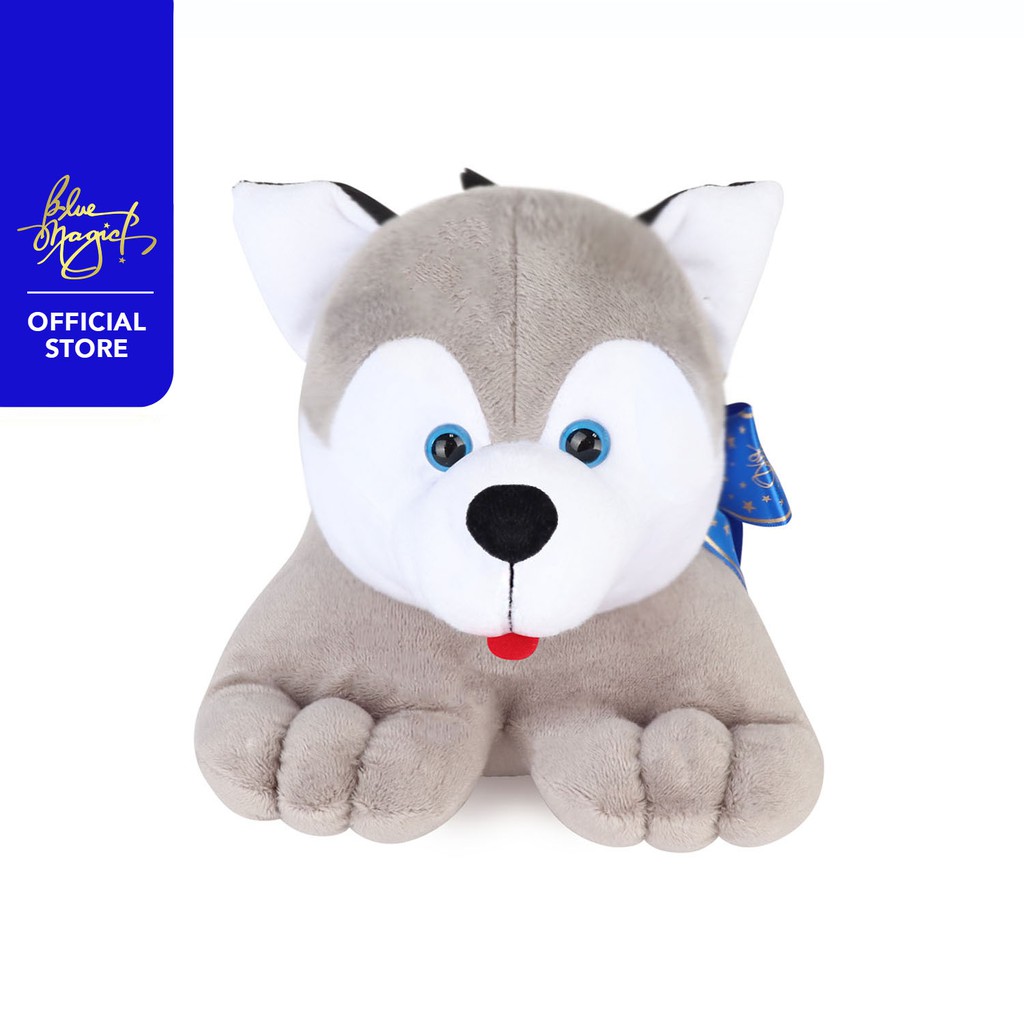 Husky stuffed store toy blue magic