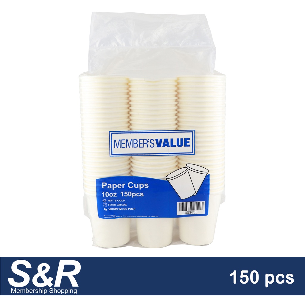 Member's Value Paper Cups 10oz 150pcs Shopee Philippines