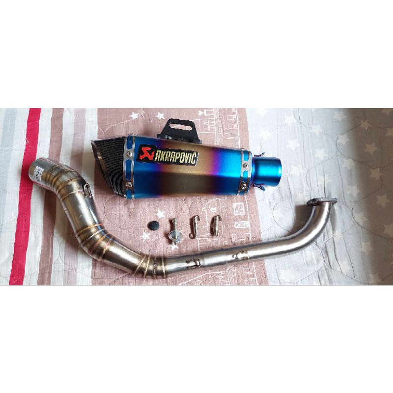 NMAX V1 AKRAPOVIC FULL SYSTEM EXHAUST WITH SILENCER Shopee Philippines