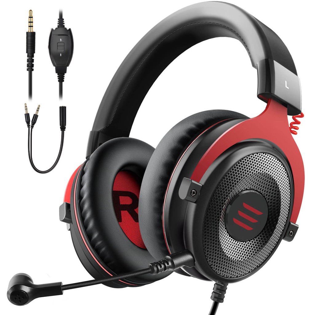 EKSA E900-S Gaming Headphones Wired Gamer Headset Over Ear Headphones  With Noise Cancelling Mic For PC/Xbox/PS4