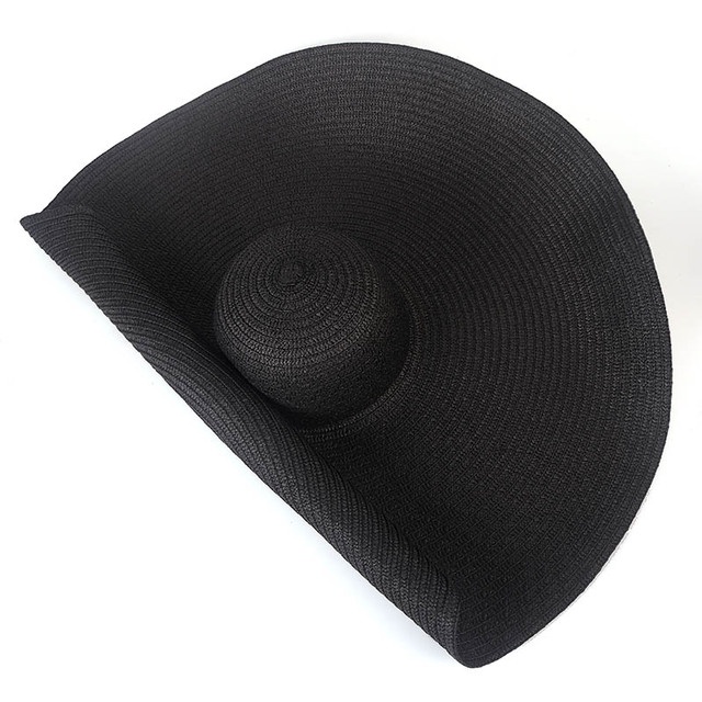 Black Extra Large Oversized Sun Hat PrettyLittleThing, 54% OFF