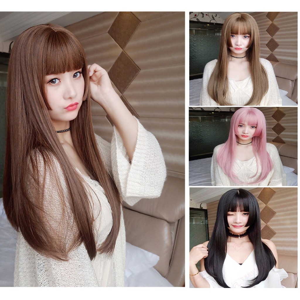 Review For Air Bangs Long Straight Wig Yv40428