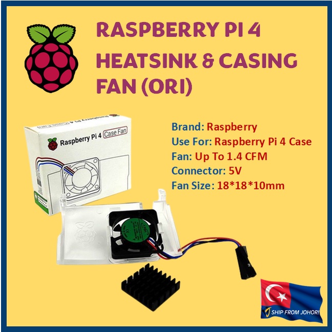 RASPBERRY PI 4 HEATSINK & CASING FAN | Shopee Philippines