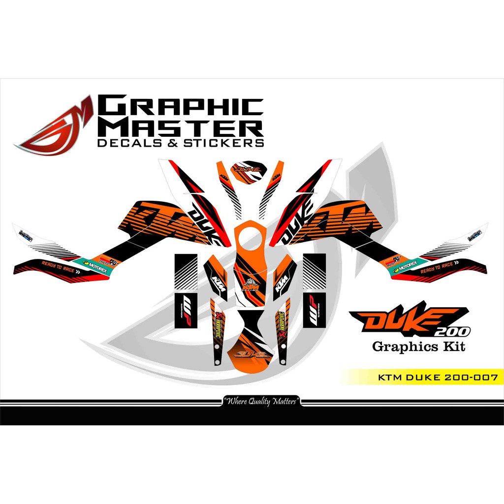 KTM Duke 200 Decals Sticker Shopee Philippines