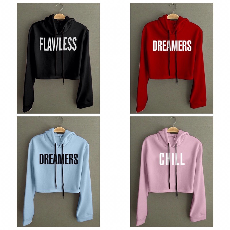 Crop top hoodie shopee hot sale