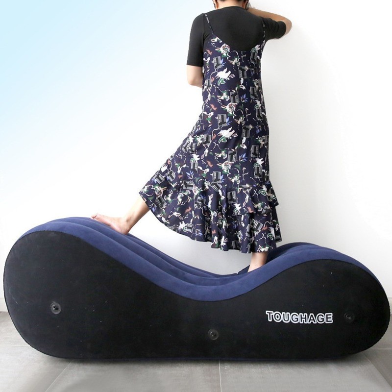 【spot Goods】۞ ☜toughage Inflatable Sofa Bed Mattress Sex Pillow Chair With Bondage Air Pump Long 2882