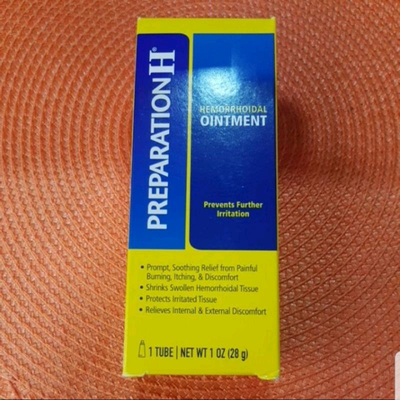 PREPARATION H HEMORRHOIDAL OINTMENT the tube contains 28g.(for