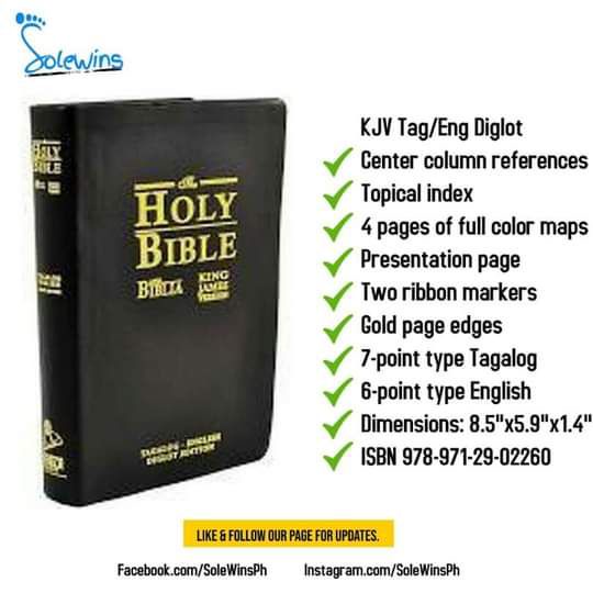 SOLE WINS KJV ENGLISH/TAGALOG DIGLOT BIBLE Shopee Philippines